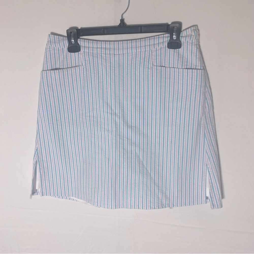 Vintage Tommy Hilfiger Pastel Striped Seersucker Activewear Skort 6 Golf Tennis